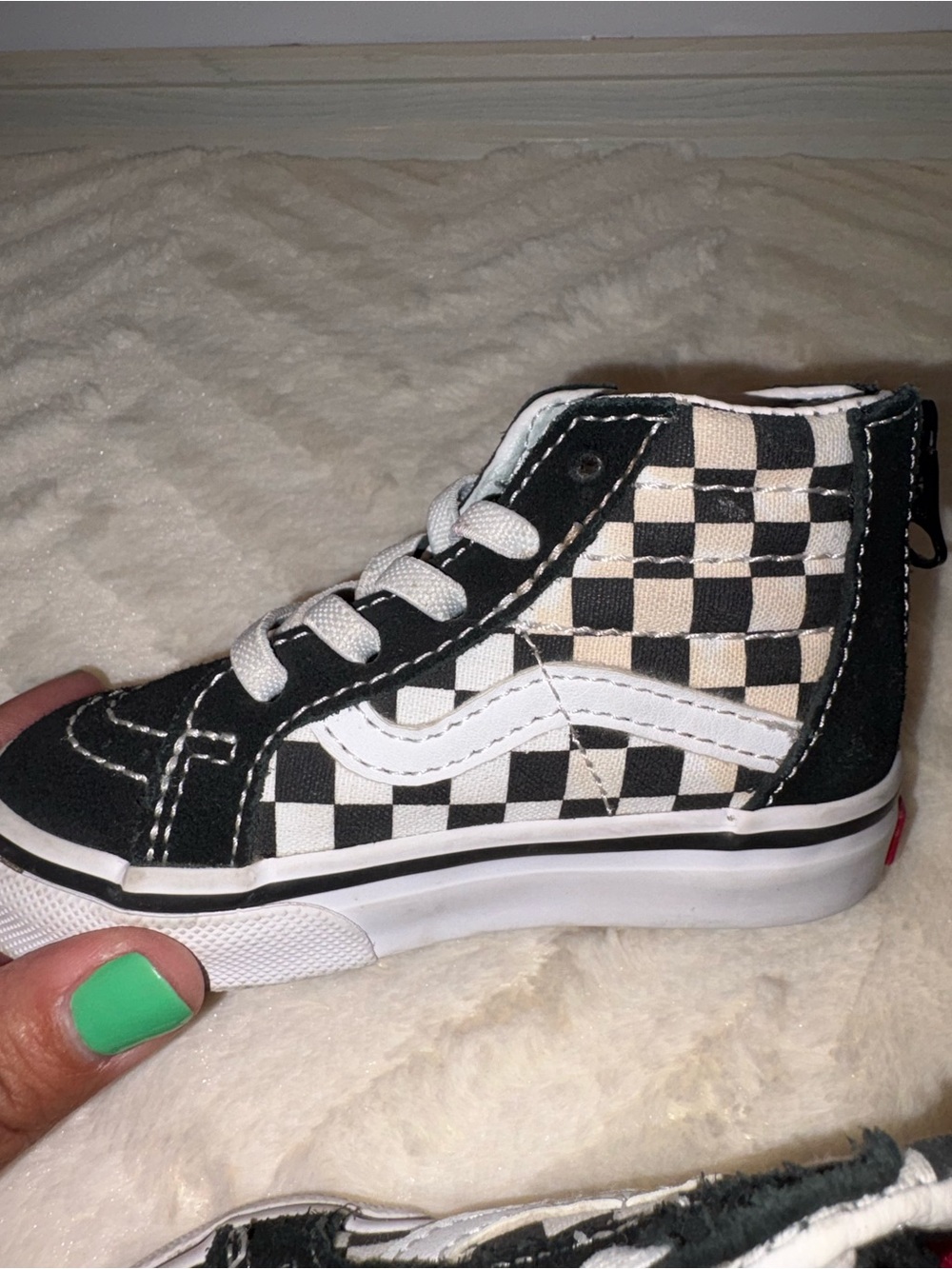 Vans x David Bowie Checkerboard High-Top Sneakers – Toddler Size 5.5 - Picture 2 of 9